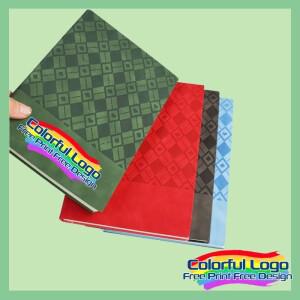 1개 무료 디자인 맞춤 로고 컬러 인쇄 노트 클래식 다이아몬드 그리드 PU 가죽 질감 다이어리 비즈니스