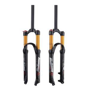 볼라니 26 / 27.5 29 인치 자전거 에어 서스펜션 포크 120mm 여행 리바운드 조정 1 8 스트레이트/테이퍼 튜브 매뉴얼 원격 잠금 QR 9mm MTB 프론트
