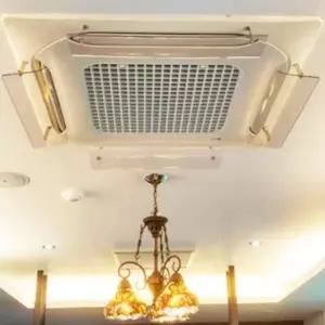 (에어컨바람막이 천장형 4way 4개 set)에어컨 바람막이 커버 가림막 바람개비 날개 천장형 4개