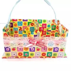 5인용 종이접기 2칸바구니만들기 간식수납 소품함 손잡이형 소근육발달 교육교구