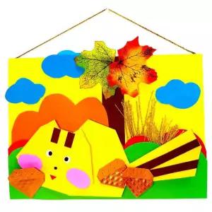 5인용 다람쥐액자만들기 가을풍경 도토리 종이접기 수업 지원센터 성인 학습교구