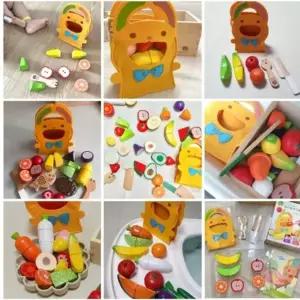 (옵션 우디푸디 후르츠세트 원목 자석 과일자르기)자석 우디푸디 원목 후르츠세트 주방놀이 원목장난감 우