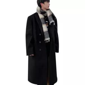 모직 더블 롱 카라