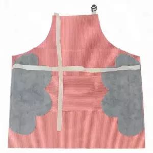 ( )타올 부착 주방 스트라이프 면 조리 방수 허리끈 h형 조끼 앞치마
