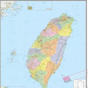 여행 지도 학습용 포스터 타이완 벽걸이 대형 코팅 지리