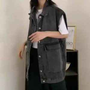 여성 간절기 레이어드 워싱 청자켓