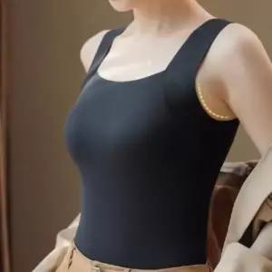 여성 스퀘어넥 캡내장 브라탑 이너웨어 나시