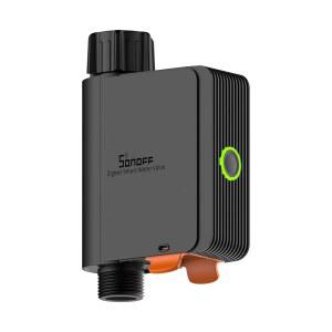 SONOFF 지그비 스프링클러 타이머, 게이트웨이 필수, 알렉사 및 Google 홈을 통한 스마트 컨트롤러 음성 제어, 정원, 잔디, 수영장, 야외 급수, SWV-NH, 블랙 자동 관개 기능 제공