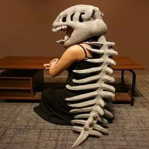 코스프레 할로윈 공룡 모자 공연 복장 공룡머리 봉제소품 의상 성인용