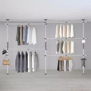 왕자 찐쎈 프리미엄 5단 행거 45mm 시스템 드레스룸 옷장