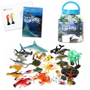 유치원 자연학습교구 바다동물 피규어 33p 어린이집 아쿠아월드 늘봄교실 유아모형완구 가성비