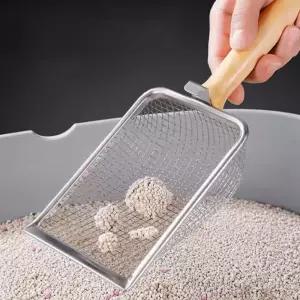 고양이 모래 갈이 스테인리스 촘촘망 올인원 화장실 배변 모래삽 sik4+8Gfd