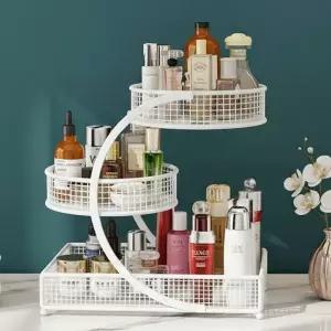 H3 화장품 3단 수납 정리대 진열대 보관함 향수 립스틱 스킨 로션 인테리어 철제 화장대 선반