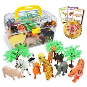 어린이집 자연학습 동물모형 10종n교육카드 동물놀이 돌봄교실 키즈카페 방과후 놀이학습 유치원