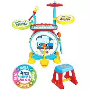 피아노n드럼 감각 지능발달 타요 뮤직세트 키즈드럼 가정보육 창의성 인기 음악놀이 아기드럼 EQ