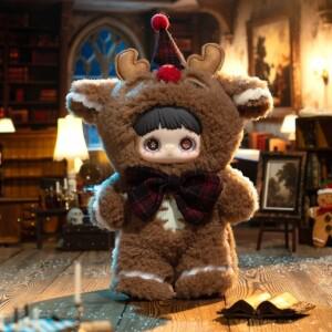 진짜 메이메이 겨울 이상함 시리즈 비닐 플러시 블라인드 박스 트렌디 장난감 컬렉션 수제 크리스마스 생일