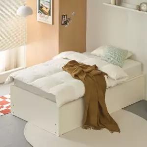 휴먼앤퍼니처 모르 무헤드 리프트업 수납 침대 프레임 독립매트 SS