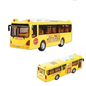 밀면 출발 LED 음성 동요 멜로디 유치원버스 장난감자동차 아기자동차 지능발달 평가인증교구