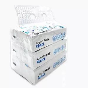 ( )70매 x 3개입 미용 티슈 휴대용 화장지 여행용 소 포장 부드러운 각 세트
