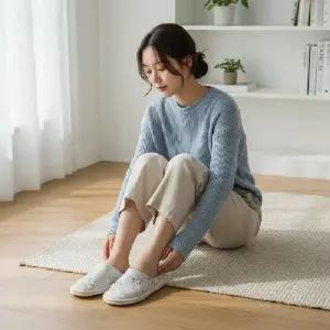 층간소음 방지 거실 실내화 여행용 모텔 일회용 슬리퍼 사무실 조용한 바닥 5세트