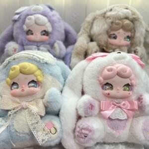 럭키디어나이 굿나잇 버니 스위트 티 비닐 블라인드 박스 600% 스케일 플러시 토이 소프트 콜렉터블