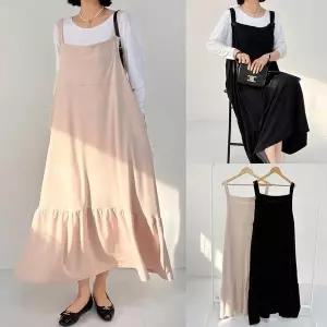 위쉬몰 RA 러플밑단멜빵원피스(X320H603) 빅사이즈 (46630482)