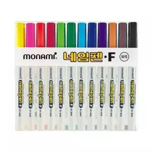 모나미 네임펜F 12색/중간글씨 타(12개입)
