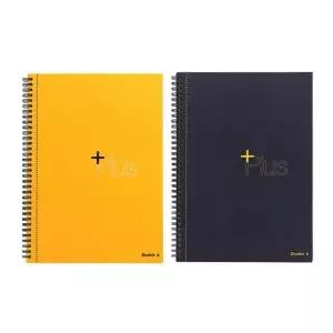 더블에이 플러스 절취 스프링노트 좌철 A4 네이비/80매 210x297mm