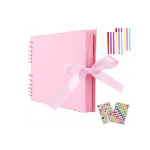 11.5 x 8.5인치 스크랩북 사진첩, 결혼식 방명록 기념일 메모리 웨딩 및 수제 종이 D