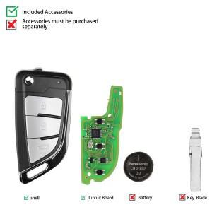 XHORSE XSKFF1EN 나이프 스타일 범용 스마트 근접 원격 키 미니 도구 VVDI2 맥스용 3 버튼 1 개/로트