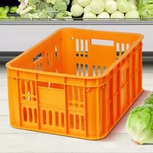 김치상자2호 다용도 과일 채소 배추 노란 감자 농산물플라스틱바구니 박스 우유 이사 사각 손잡이 콘티 대