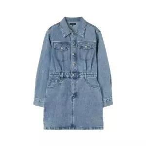 [LAP](대전신세계)슬럽 워싱 루즈핏 데님 원피스 AS1DO260