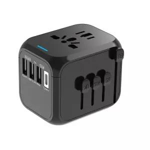 [모두쇼핑]여행용멀티어댑터 SL309 퀵차저 냉각휴즈 5A USB타입 멀티코드 휴대폰 충전기 중국 해외