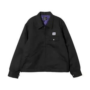 니들스 로고 패치 블랙 남성 워크 자켓 RW211
