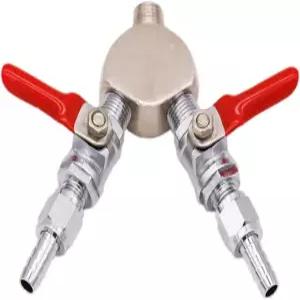 5/16인치 차단형 생맥주 분배기 매니폴드 홈브루 맥주 CO2 레귤레이터 와이어 및 케이블이 포함된 두두운