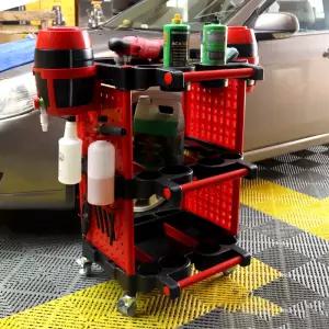 세차 공구카트 다기능 바퀴 세차버킷 공구함 대형 세차장 작업카트 용품 후크분배통 수레