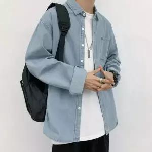 [모로엠]커플을 위한 탄탄한 데님 셔츠 ON SHA QWFMOAP7_P418990741