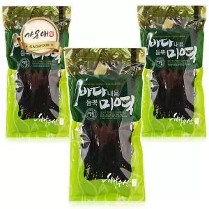 [가온애] 건미역 50g x3봉 / 미역 마른미역 완도미역 산모용미역 국산미역 실미역 햇미역 건조미역 다시마 미역귀 해조류