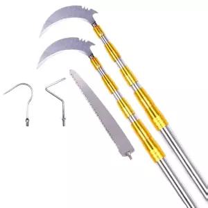 수초제거기 낫 접이식 잡초제거 고지톱 가지치기 장대 깎기 원예 갈고리