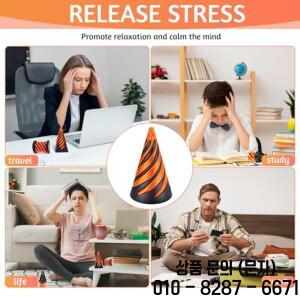 3D 나선형 콘 감압 푸시 음악 피라미드 Fidget 장난감 미니 소용돌이 라인 환상 데스크탑 장식
