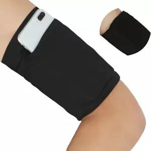 휴대폰 용 중간 블랙 러닝 - 히든 포켓 암 손목 밴드 브 백 스트랩 홀더 케이스 워킹 조깅 요가 가드닝