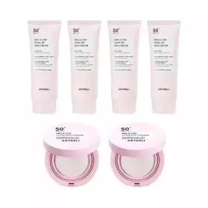 테온셀 아트델리 멜라컷 톤업 선크림 50ml x4 + 선쿠션 15g x2