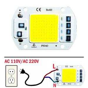 F6040 20W 30W 50W AC 220V COB 모듈 스포트라이트 다이오드 통합 야외 초점 전구 정원 라이트 램프 비즈 LED