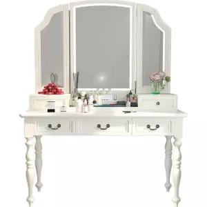 공주 화장대 엔틱 서랍 거울 고급 안방 레트로 우드 유럽풍 공주화장대 연예인 콘솔 수납