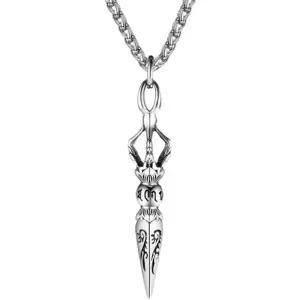 순은 금강저 수호신 목걸이 펜던트 불교용품 실버 티벳 대형