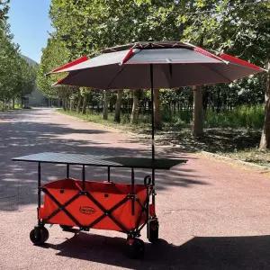 캠핑 웨건 파라솔 테이블 식탁 캐노피 차양막 야외 피크닉 수레 대형