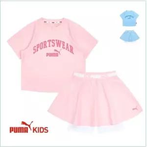 백화점 푸마 키즈 E 109 여아 스포츠 애슬레져 반팔티 세트PK52OS403