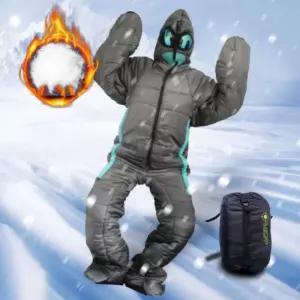 입는침낭 패딩슈트 전신패딩 야외 전신 패딩 카모주