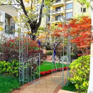 철제 대문 가든 아치 지지대 게이트 울타리 주택 식물
