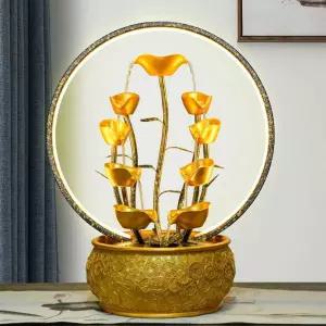 포춘트리 분수대 미니 장식 분수 개업 폭포 골드 황금